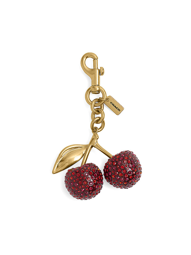 Coach Llavero para bolso - Abalorio para bolso Crystal Cherry rojo