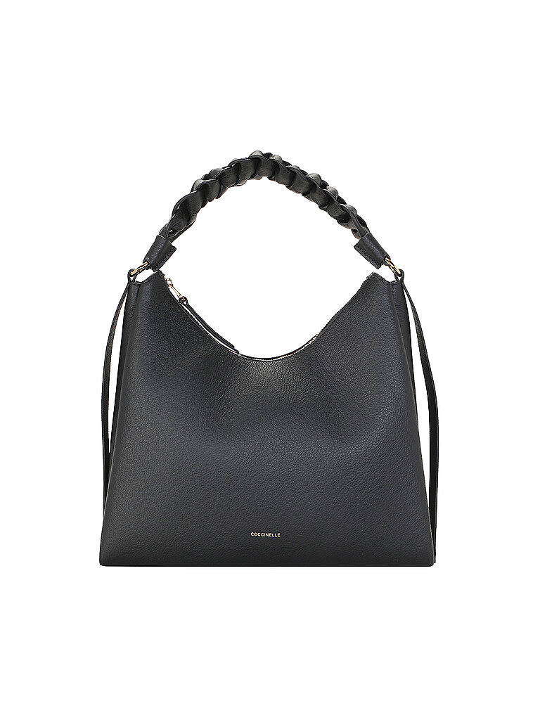 COCCINELLE Bolso de cuero - Bolso de hombro BOHEME GRANA DOUBLE negro