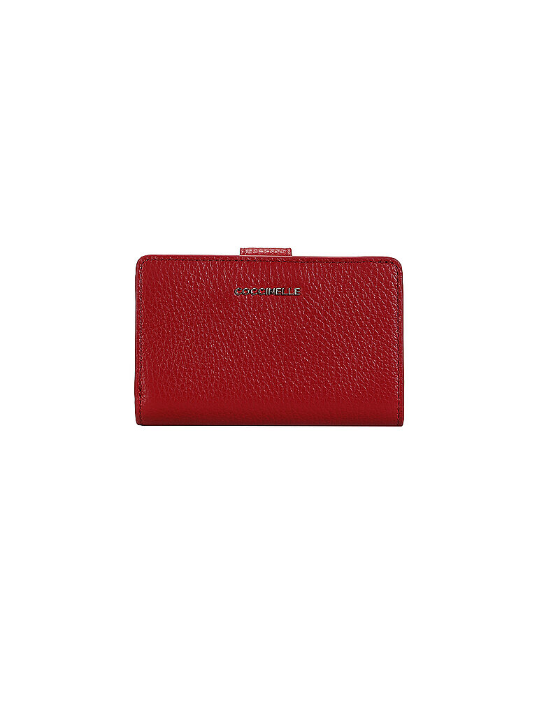 Coccinelle Cartera METALLIC SOFT rojo