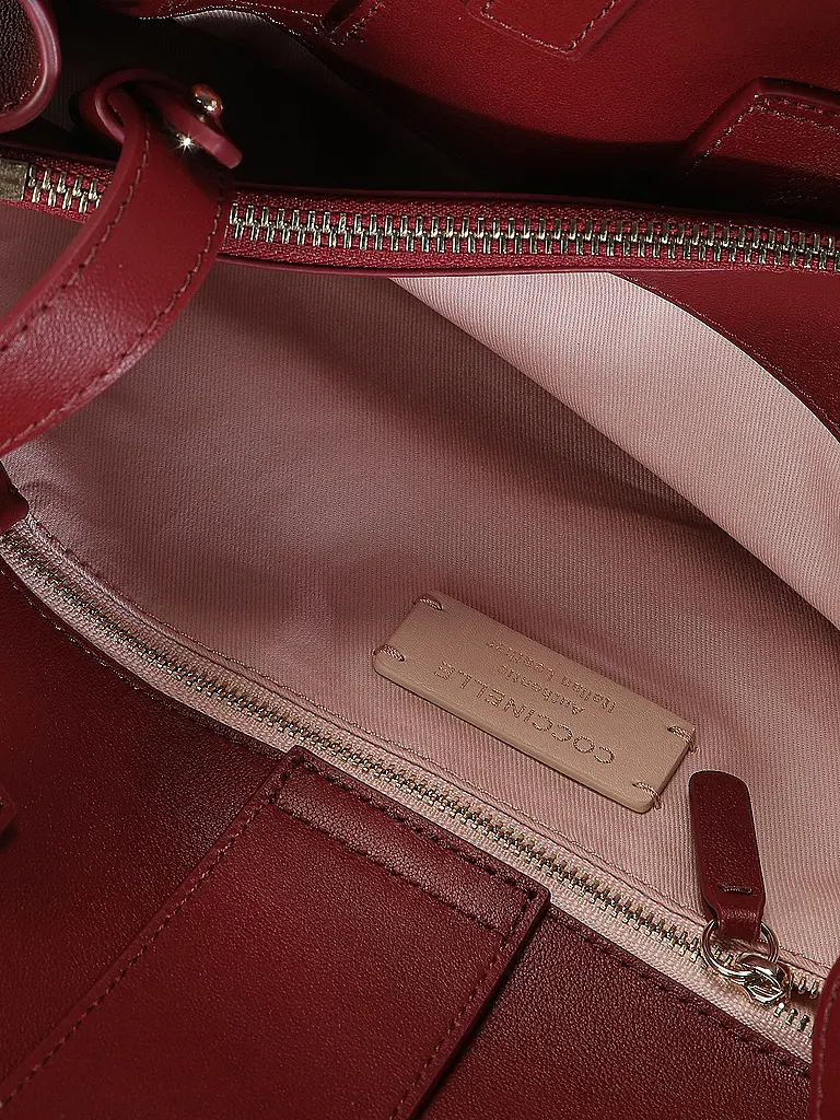 COCCINELLE | Bolso de cuero - Bolso de mano COCCINELLESABINE | Rojo oscuro