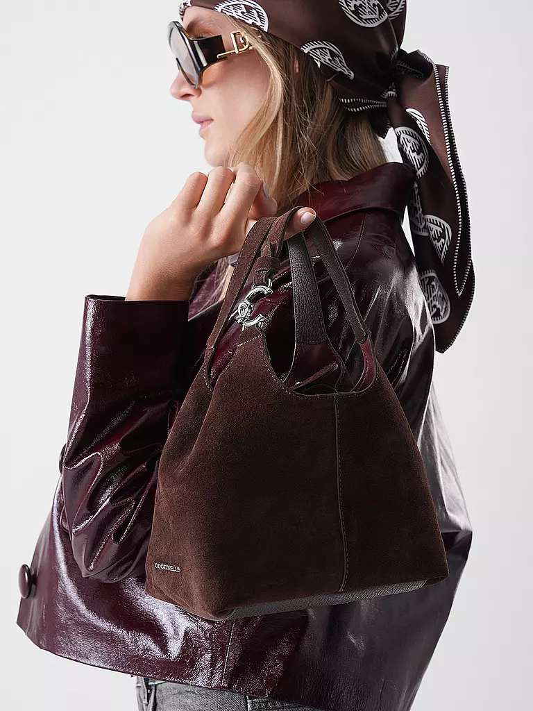 COCCINELLE | Bolso de cuero - Mini Bag C-EASY | Marrón