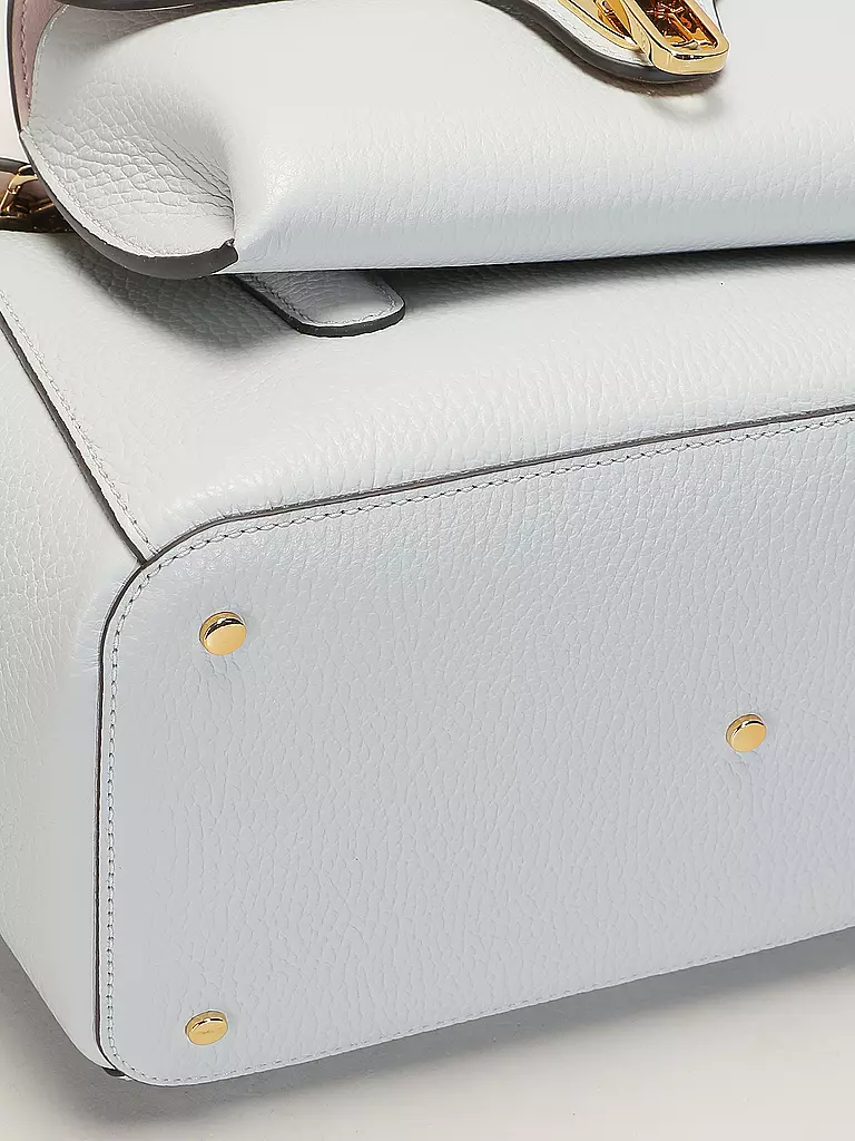 COCCINELLE | Bolso de cuero - Shopper DOBBLE BEAT | Azul claro