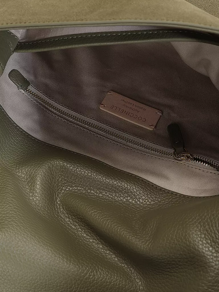 COCCINELLE | Ledertasche - Henkeltasche LIYA  SUEDE | Oliva
