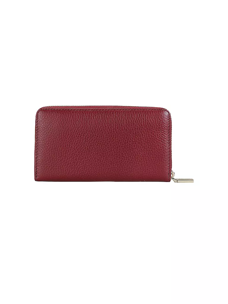 COCCINELLE | Monedero METALLIC SOFT | Rojo oscuro