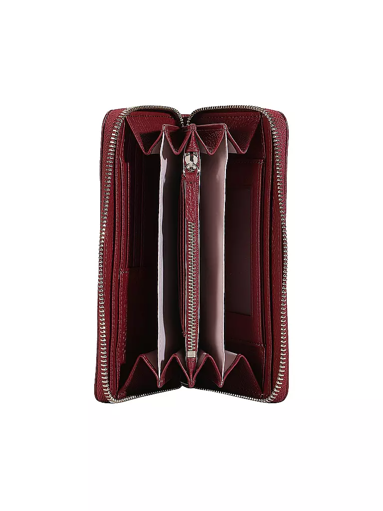 COCCINELLE | Monedero METALLIC SOFT | Rojo oscuro