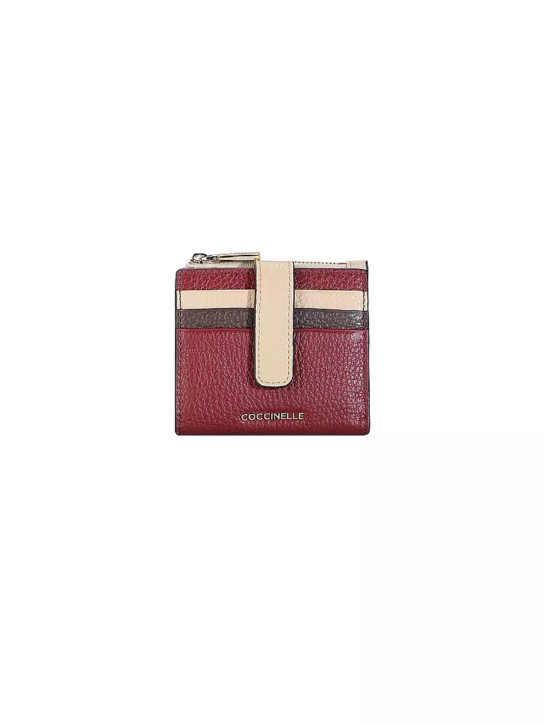 COCCINELLE | Monedero METALLIC TRICOLOR | Rojo oscuro