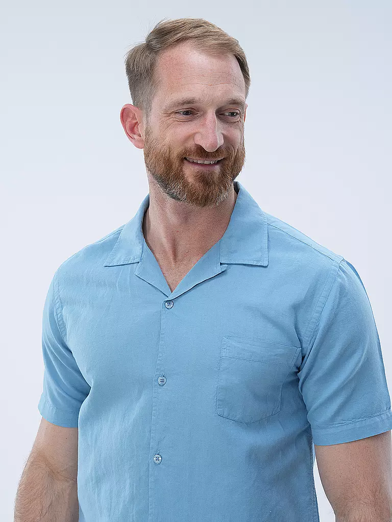 COLORFUL STANDARD | Hemd Regular Fit  | Azul claro