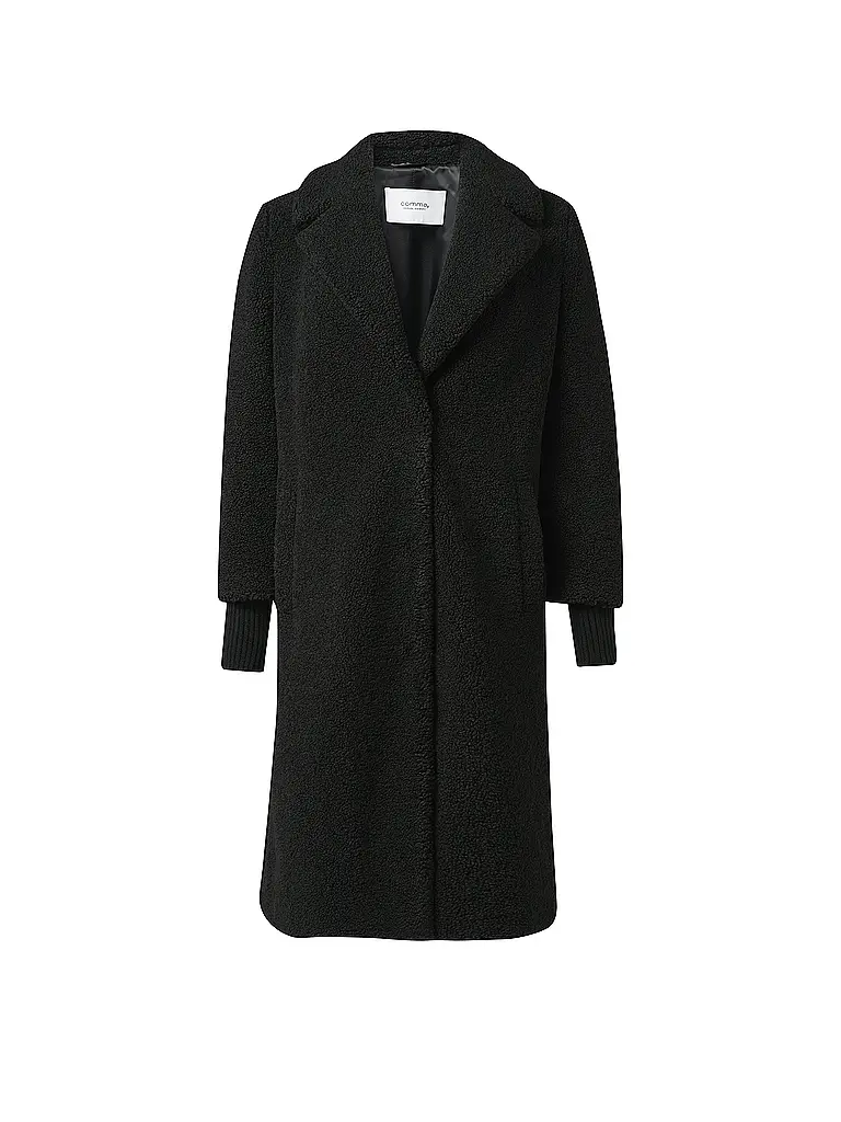 COMMA IDENTITY | Abrigo de efecto piel | Negro