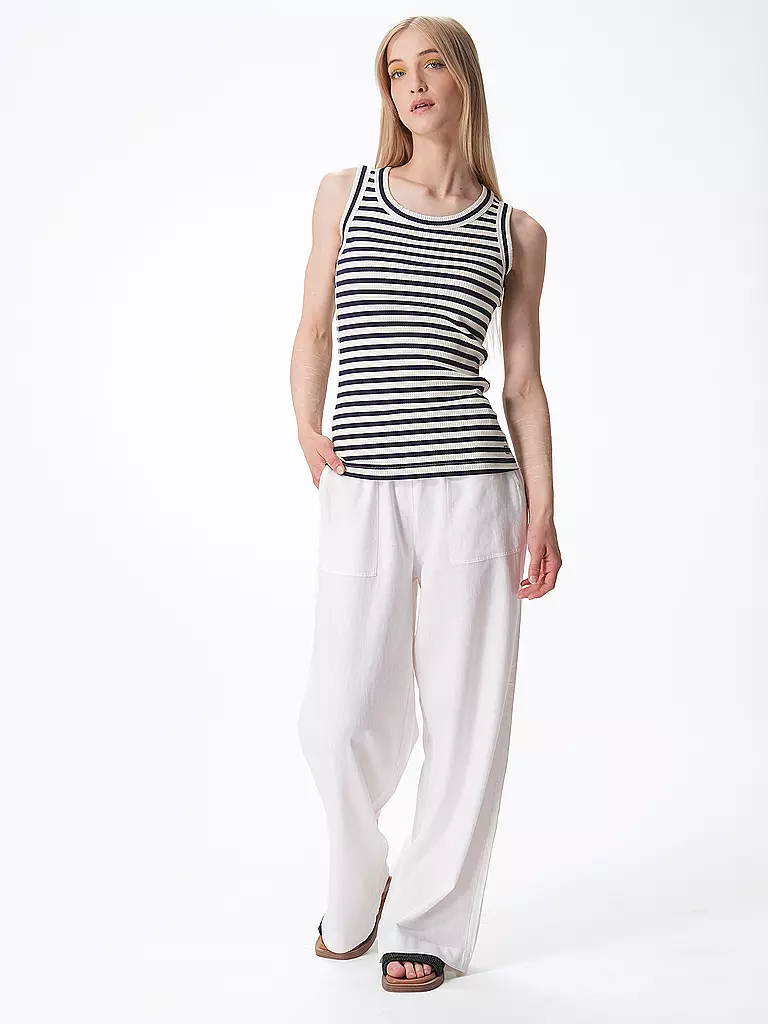 COMMA IDENTITY | Leinenhose | Blanco