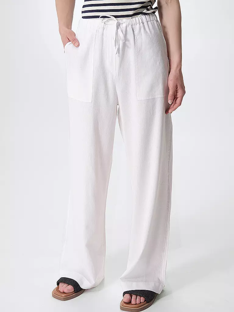 COMMA IDENTITY | Leinenhose | Blanco