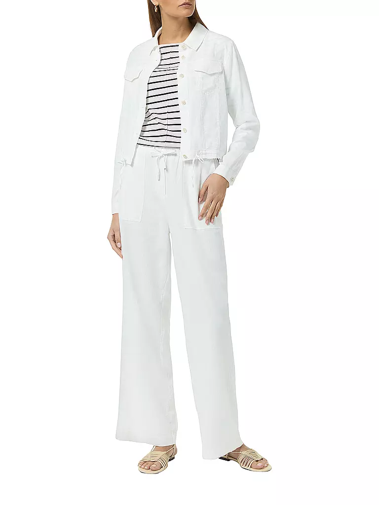 COMMA IDENTITY | Leinenhose | Blanco