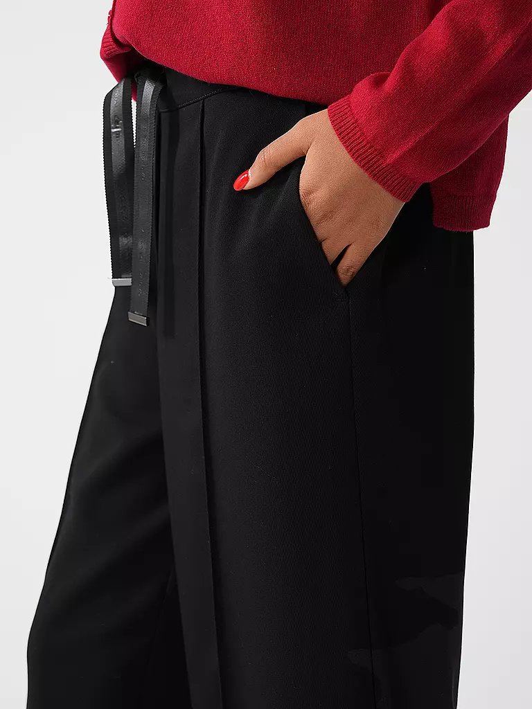 COMMA IDENTITY | Marlenehose Wide Leg | Negro
