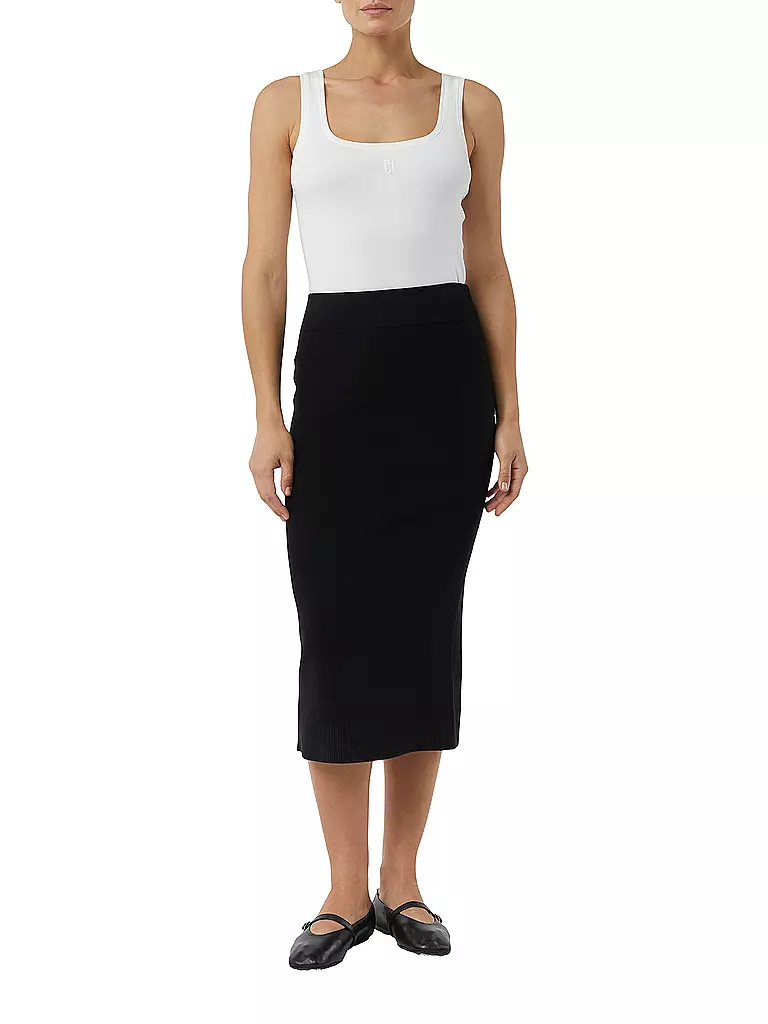 COMMA IDENTITY | Midi falda | Negro