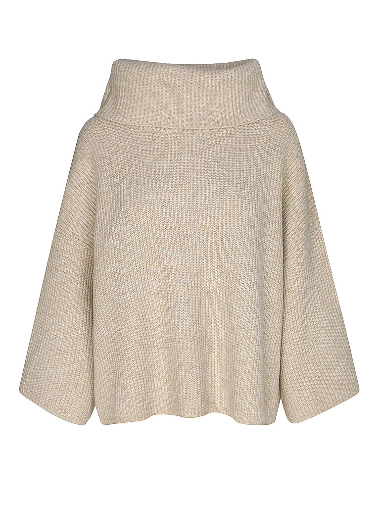 Jersey de cuello alto beige XL
