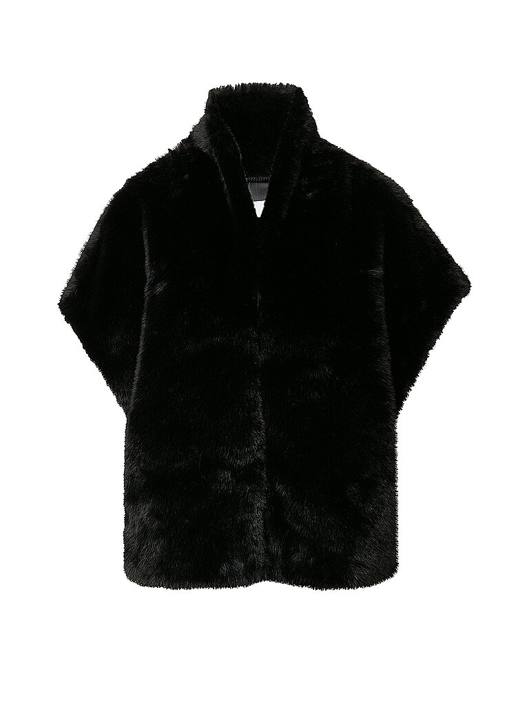 Gilet en imitación de piel negro L