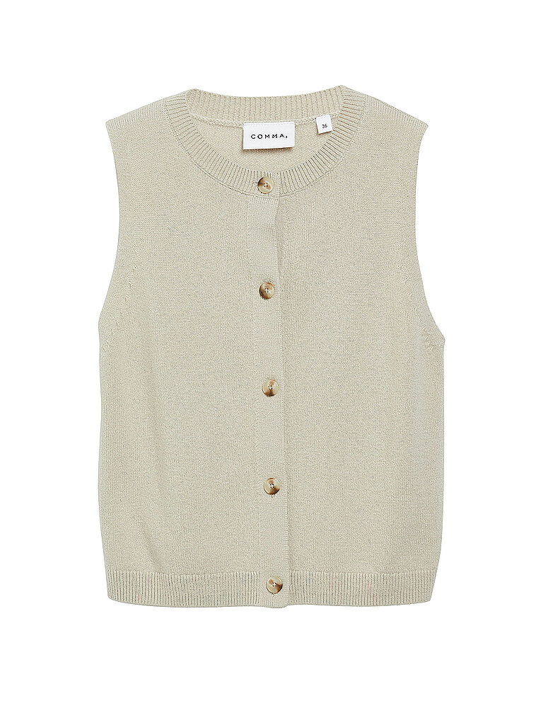 comma Chaleco de punto beige