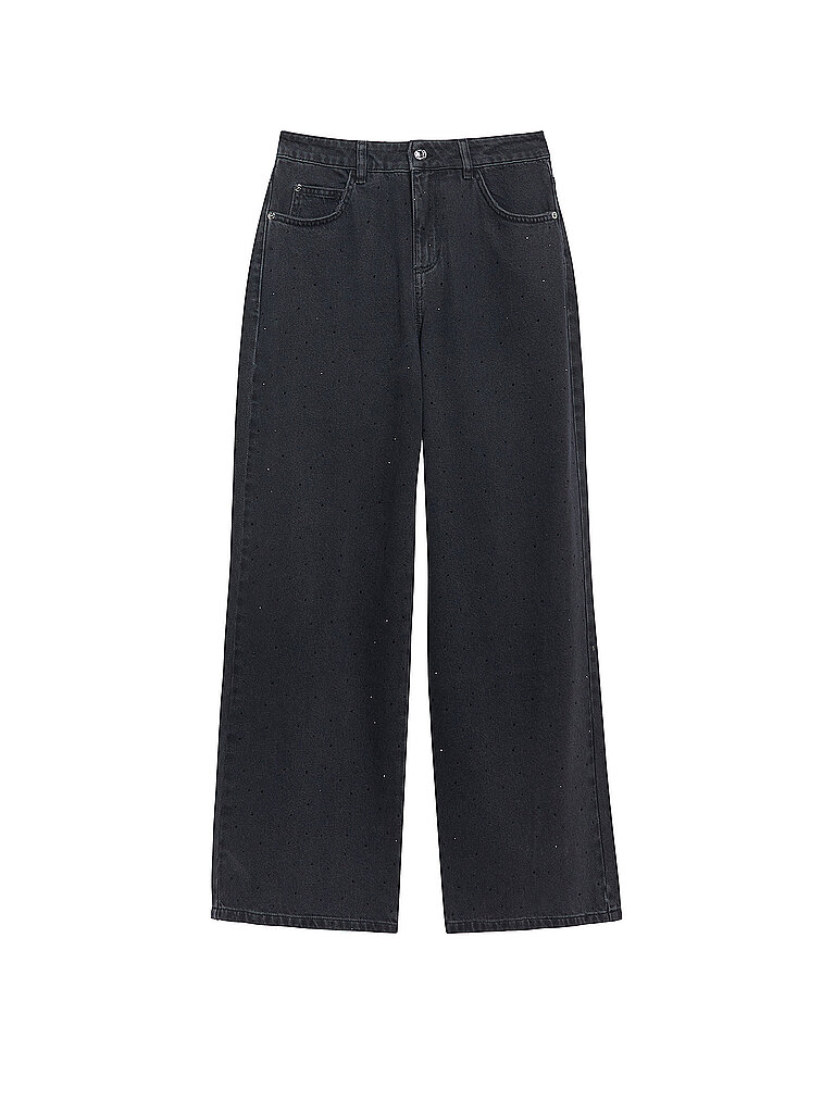 comma Jeans Wide Leg negro