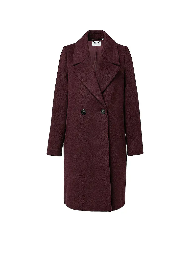 COMMA | Abrigo de lana | Rojo oscuro