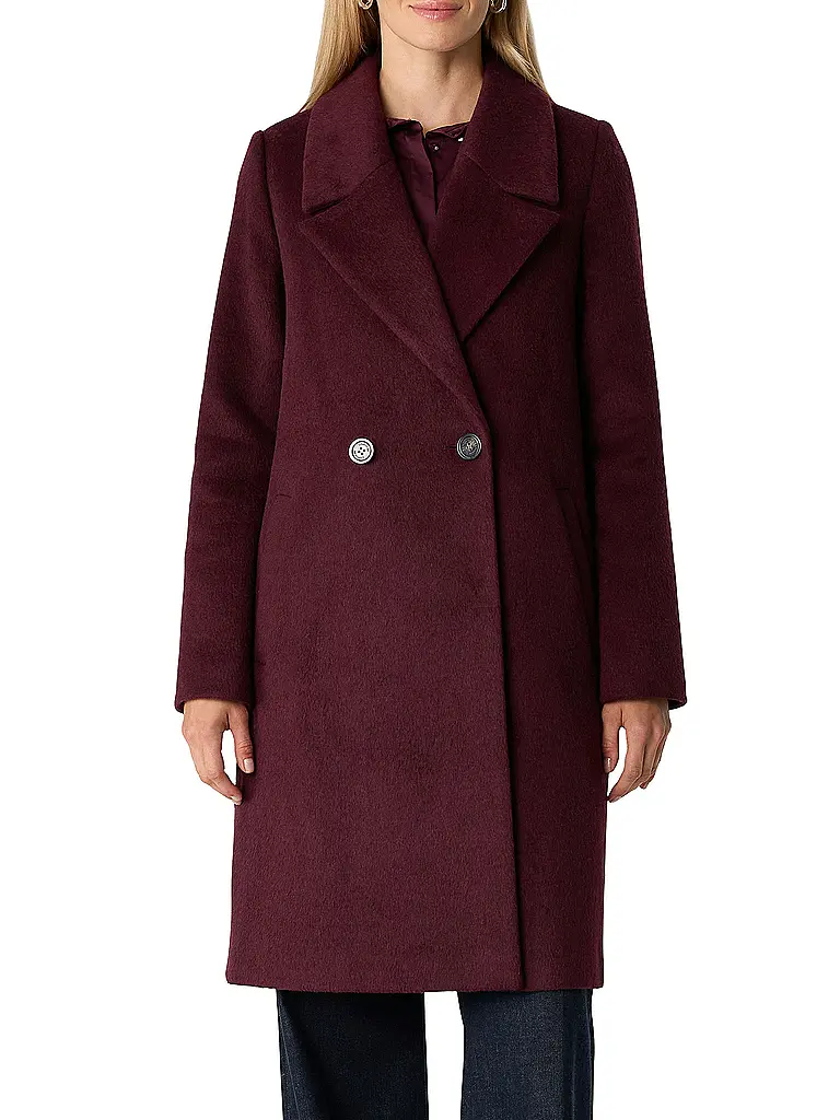COMMA | Abrigo de lana | Rojo oscuro