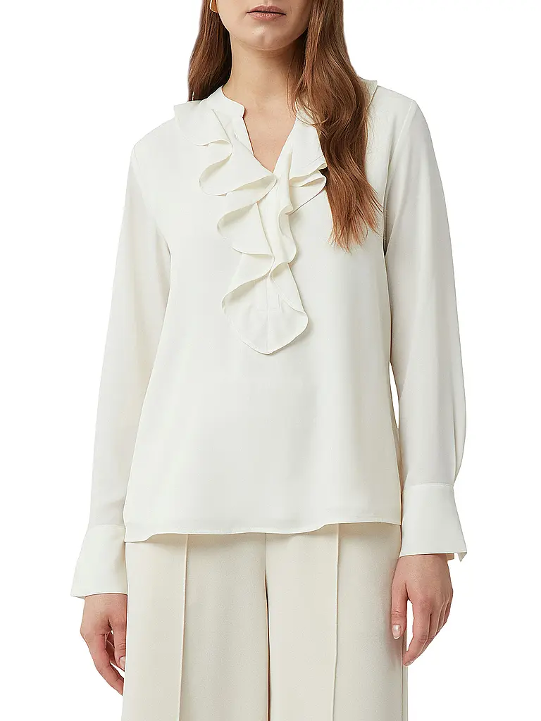 COMMA | Bluse
Marca: COMMA
Color: blanco
Categorías: Moda, Mujer
Etiquetas: Tallas grandes

Largo de manga: Manga larga
Escote: Escote en V
Material: Poliéster / Poliamida
Forma del cuello: Cuello de camisa
Diseño: Unicolor
Corte (Prenda superior): Regular
Est | 