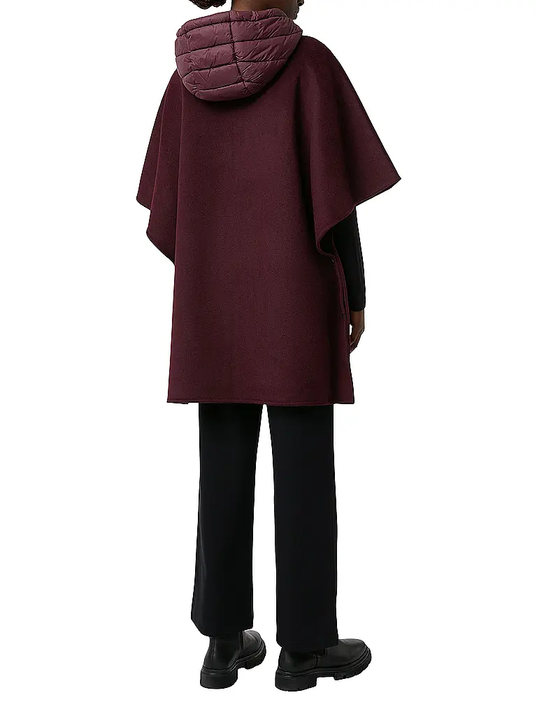 COMMA | Capa - Poncho | Rojo oscuro