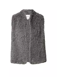 COMMA | Chaleco con aspecto de piel | Gris