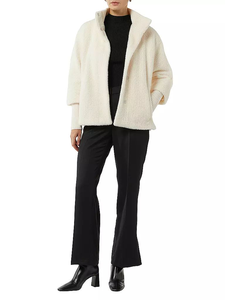 COMMA | Chaqueta con aspecto de piel | Blanco