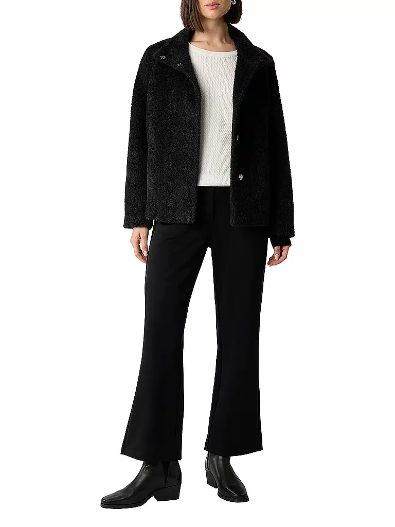COMMA | Chaqueta con aspecto de piel | Negro