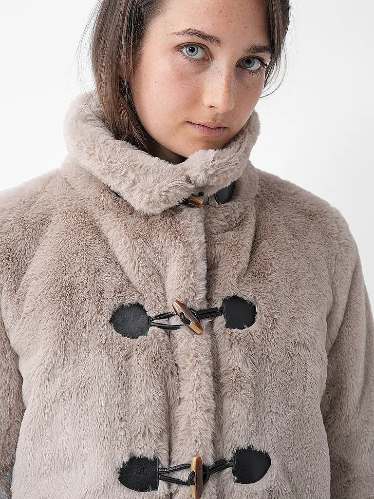 COMMA | Chaqueta de aspecto de piel | Beige