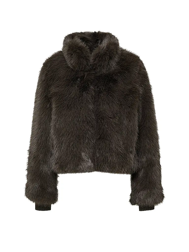 COMMA | Chaqueta en óptica de piel | Marrón