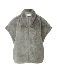COMMA | Gilet en imitación de piel | Gris