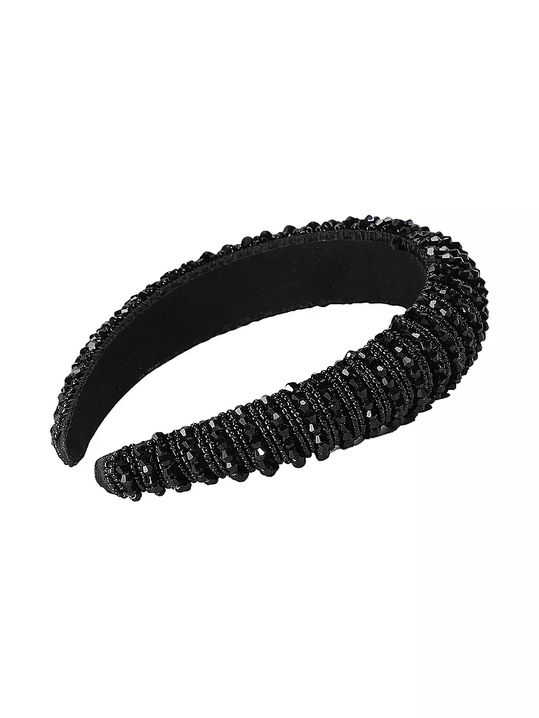 COMMA | Haarreifen mit Schmuckperlen | Negro