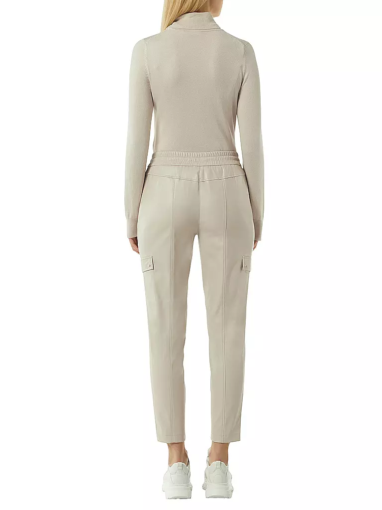 COMMA | Hose in Lederoptik | Beige