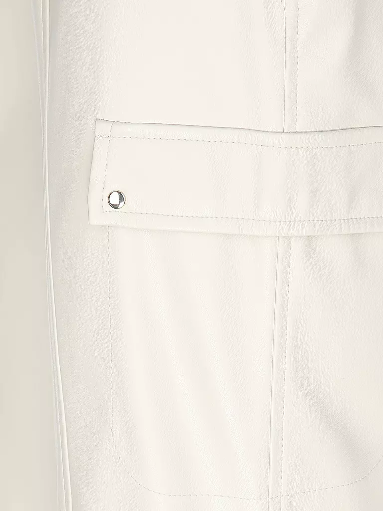 COMMA | Hose in Lederoptik | Beige