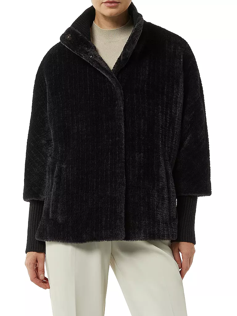 COMMA | Jacke in Felloptik | Negro