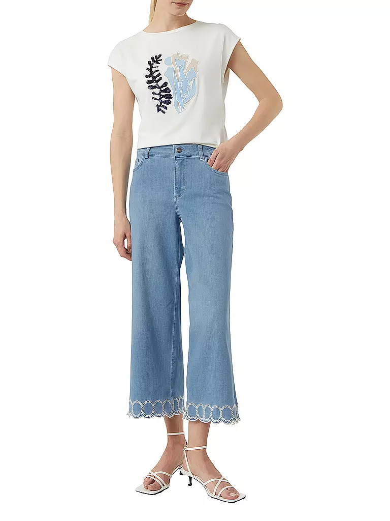 COMMA | Jeans Wide Leg 7/8 | Azul