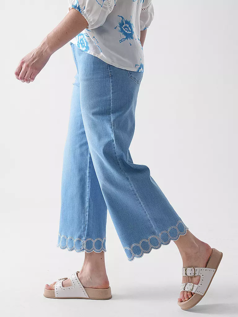 COMMA | Jeans Wide Leg 7/8 | Azul