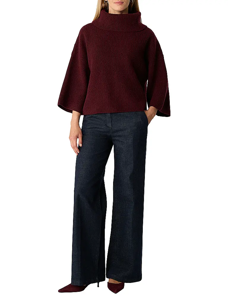 COMMA | Jersey de cuello alto | Rojo oscuro