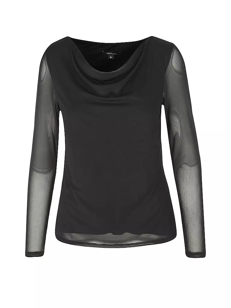COMMA | Langarmshirt  | Negro