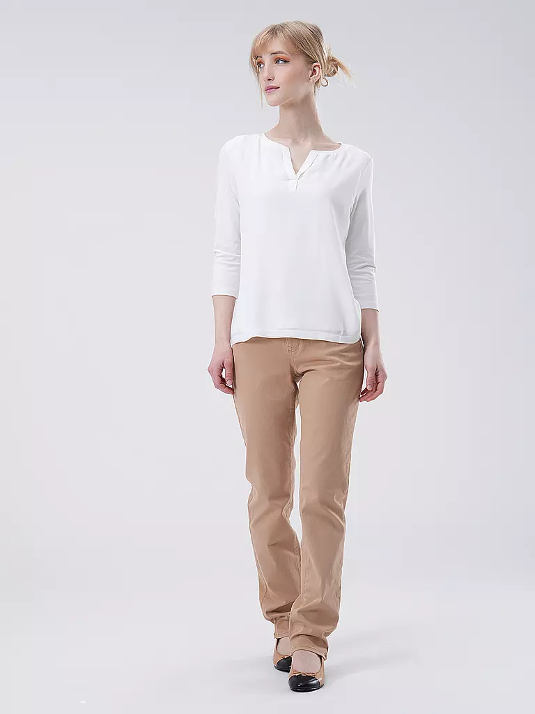 COMMA | Langarmshirt  | Blanco