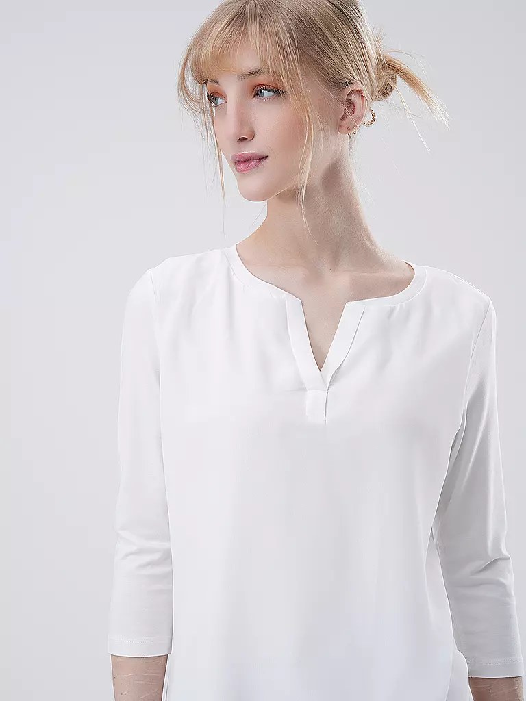 COMMA | Langarmshirt  | Blanco