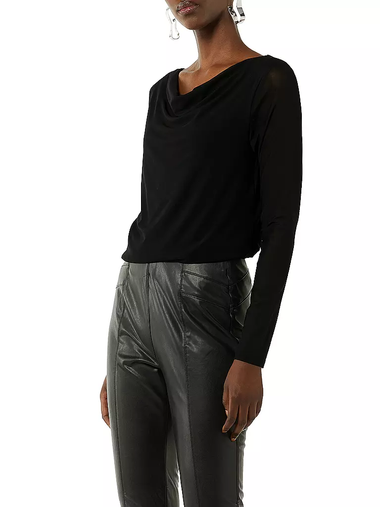 COMMA | Langarmshirt  | Negro