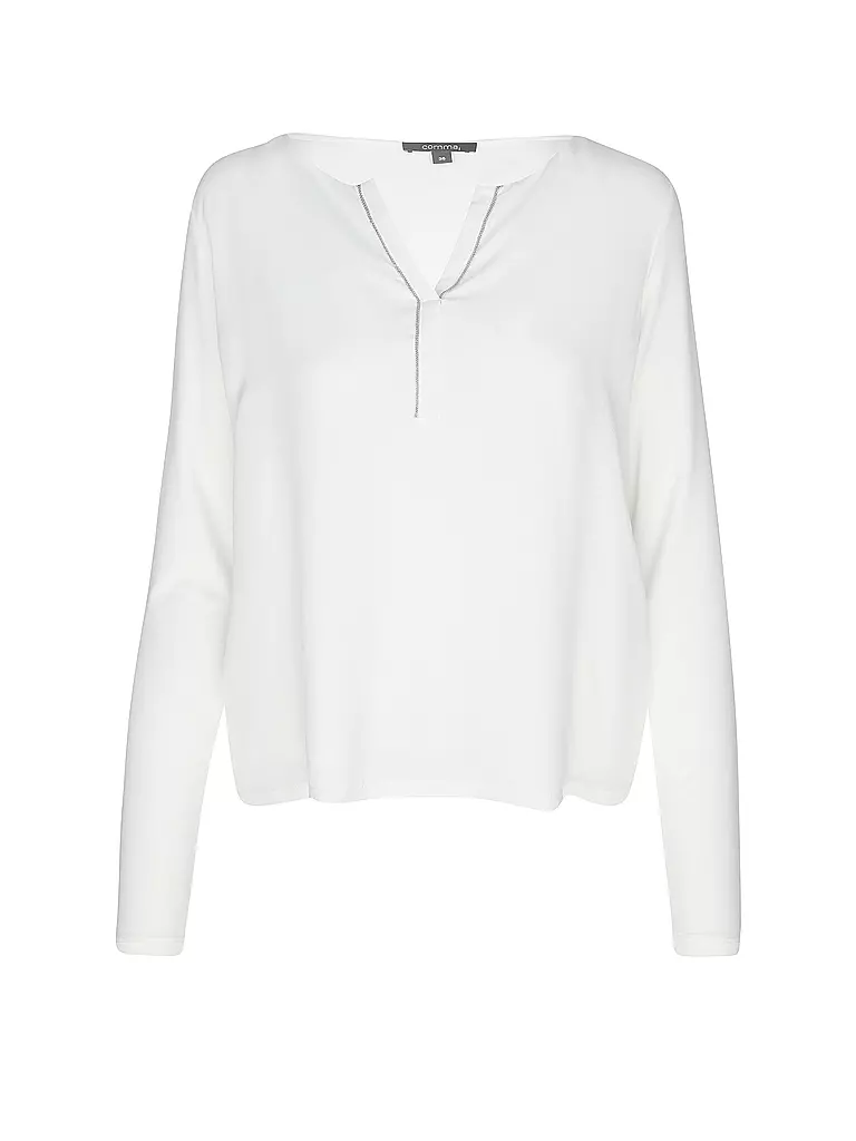 COMMA | Langarmshirt | Blanco