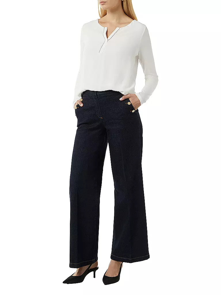 COMMA | Langarmshirt | Blanco