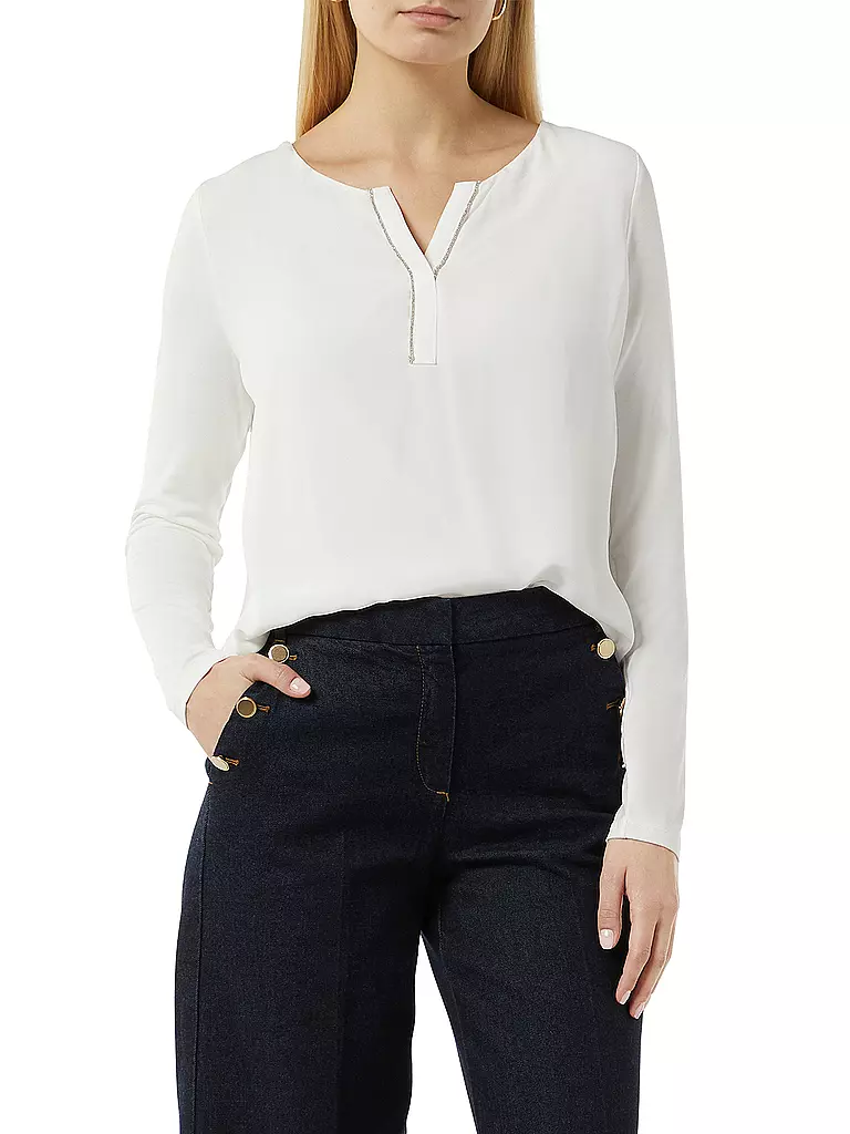 COMMA | Langarmshirt | Blanco
