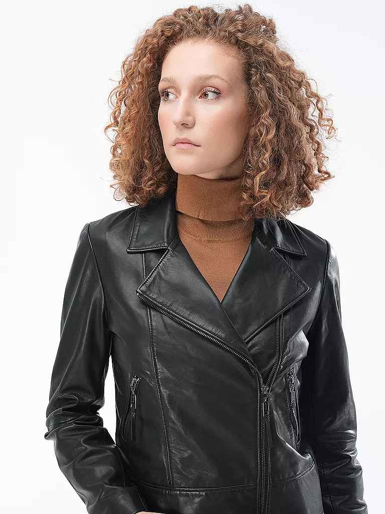 COMMA | Lederjacke | Negro