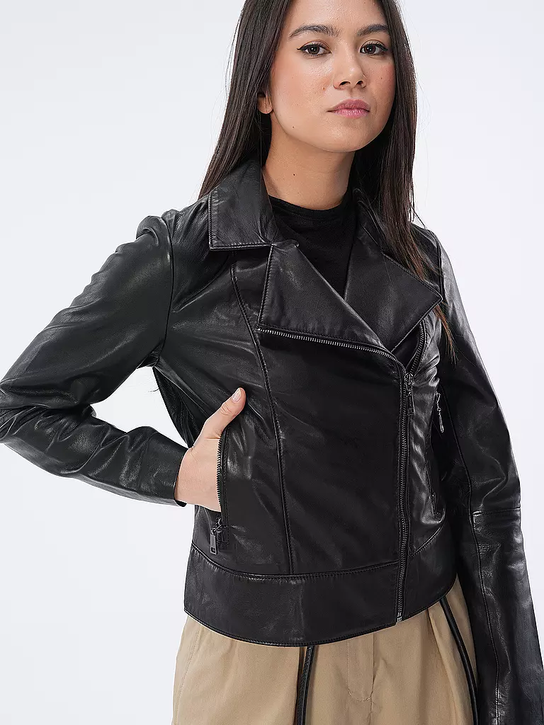 COMMA | Lederjacke | Negro