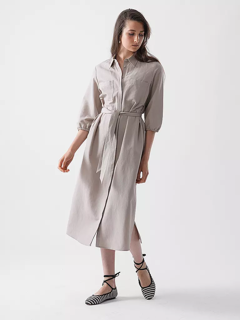 COMMA | Midikleid  | Camel