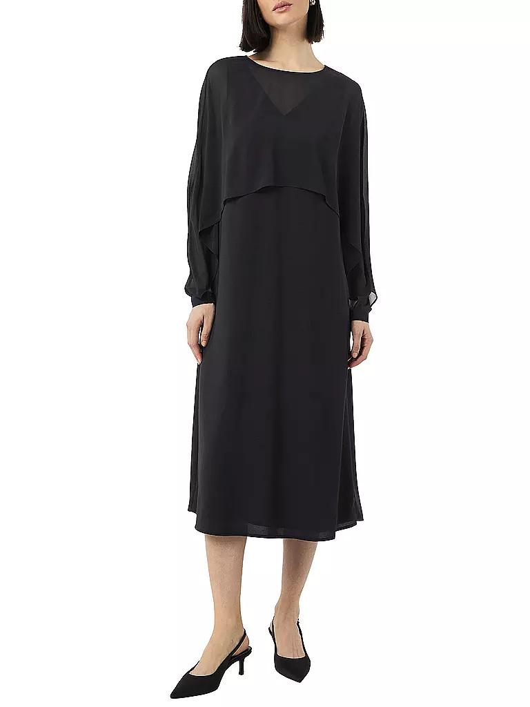 COMMA | Midikleid | Azul oscuro