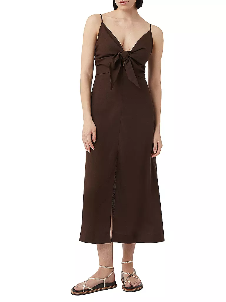 COMMA | Midikleid | Marrón